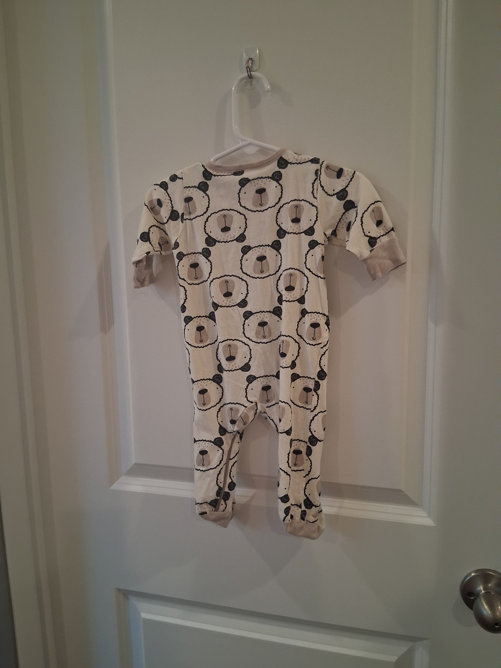 Gerber Cream Bear Print Footed One-Piece Size 0-3 Months - Picture 3 of 3